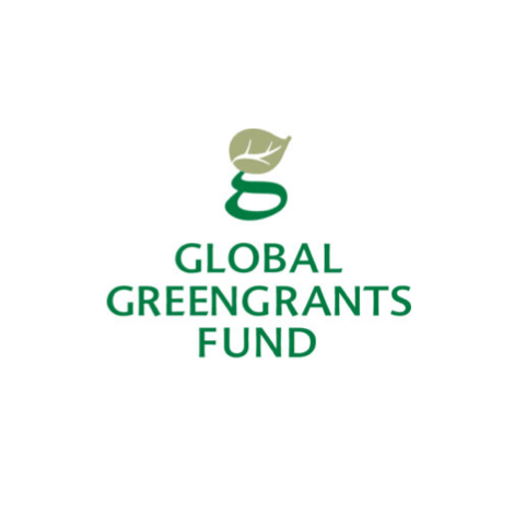 Green and white logo for the Global Greengrants Fund featuring a leaf and a stylized 'G'.